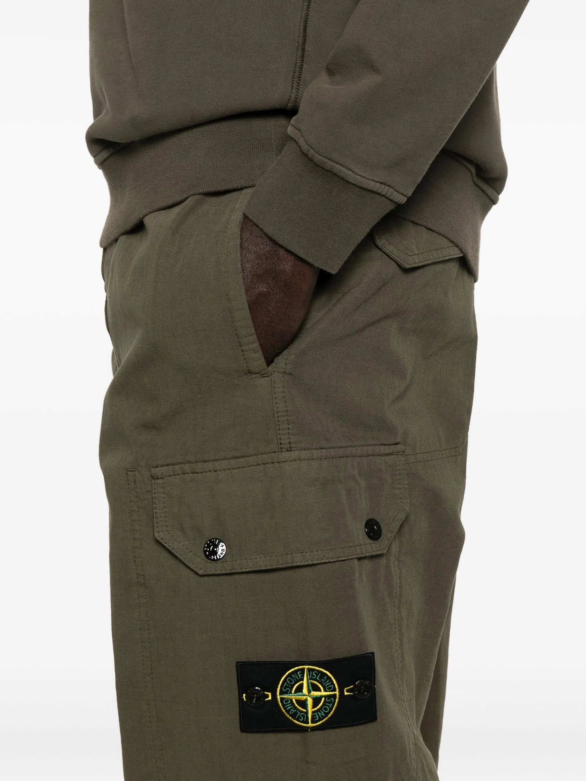 Stone Island Cargo-pocket Cotton Trousers - 4