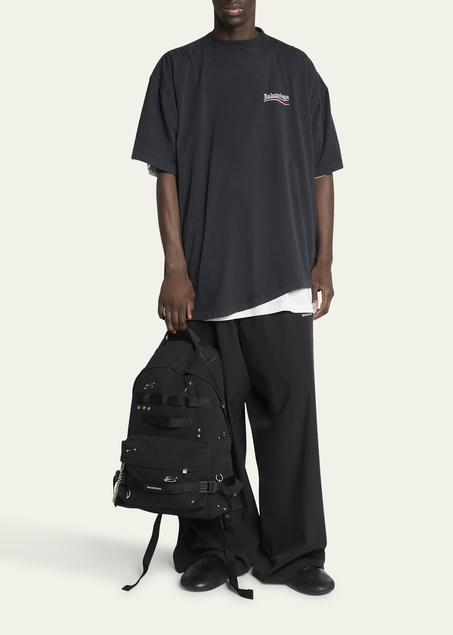Men's Army Pierced Canvas Backpack - 6