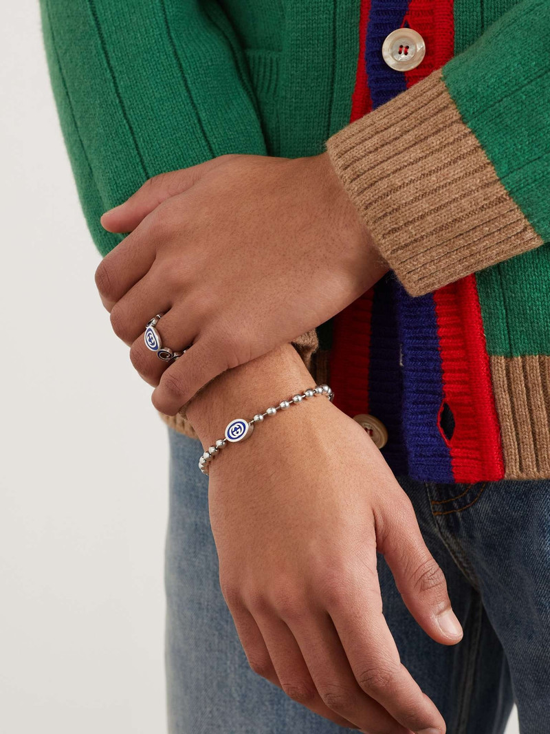 GUCCI Silver-Tone and Enamel Bracelet outlook