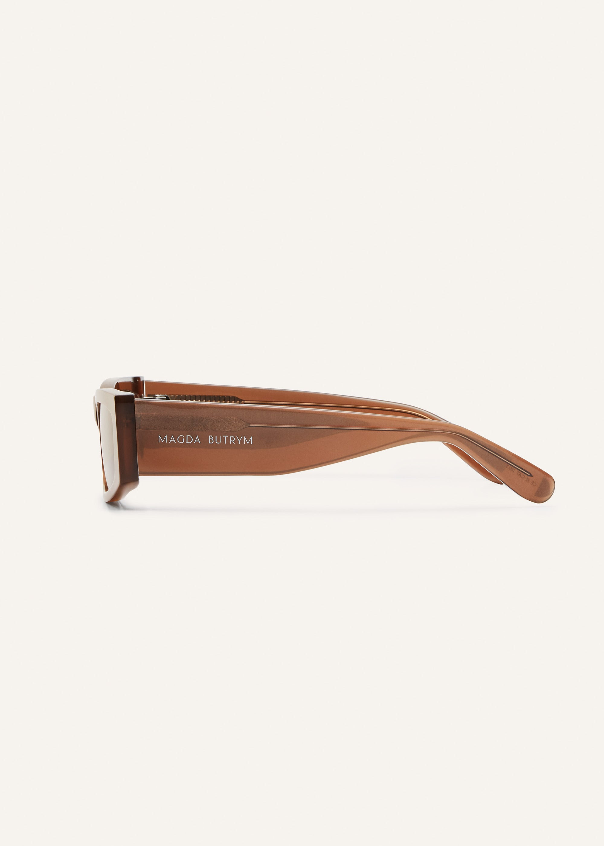 Rectangular sunglasses in brown - 3