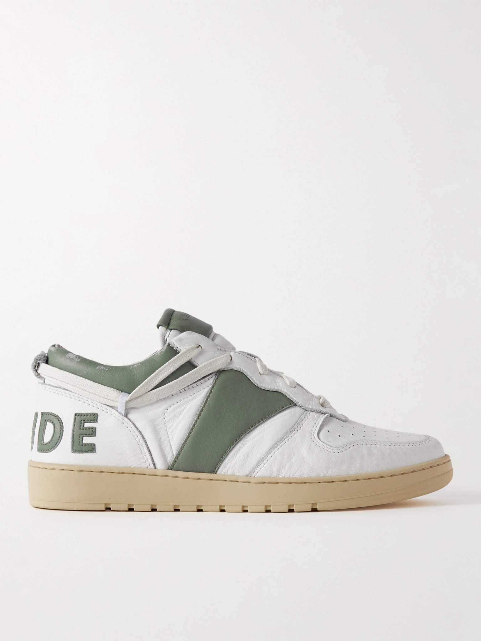 Rhecess Colour-Block Distressed Leather Sneakers - 1