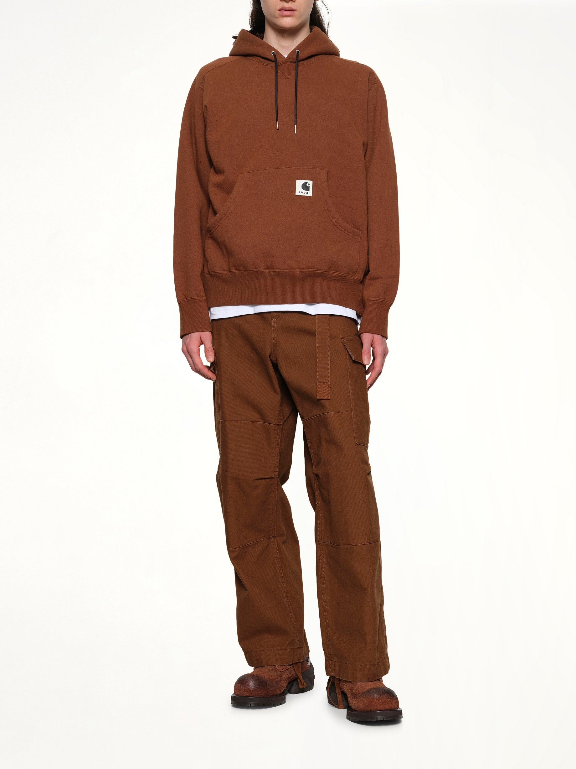 Carhartt WIP Cotton Jersey Hoodie in Dark Beige - 4