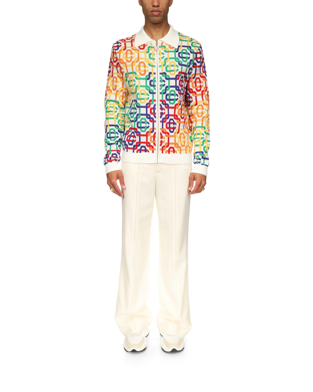 Rainbow Monogram Zip Up Jumper - 2