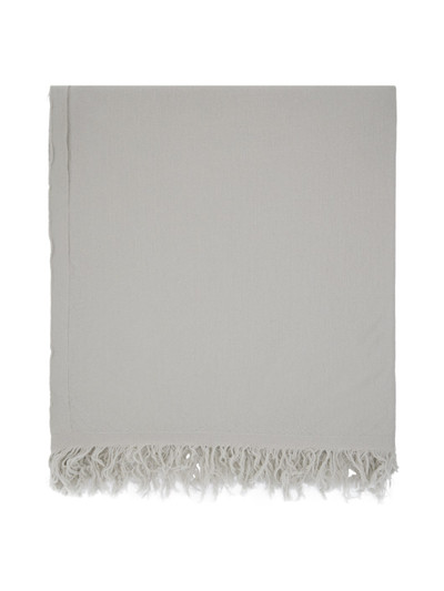 Rick Owens Off-White Knit Blanket Scarf outlook