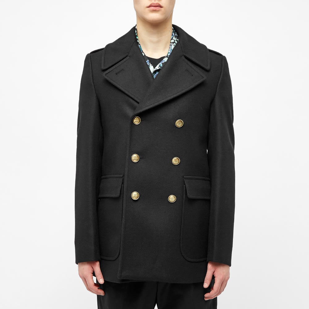 Givenchy Classic Wool Pea Coat - 3