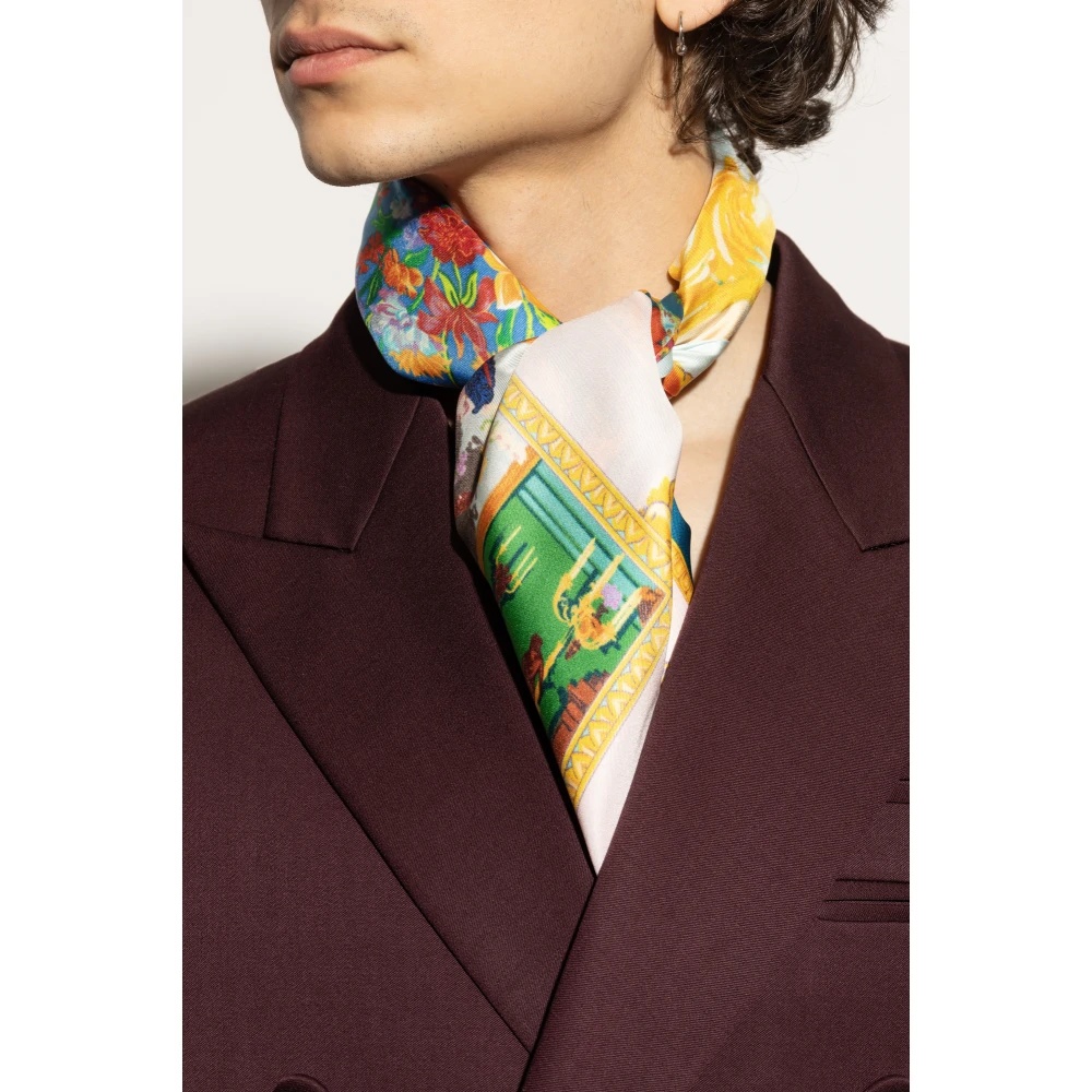 SILK SCARF WITH VERSACE GALLERY PRINT - 3