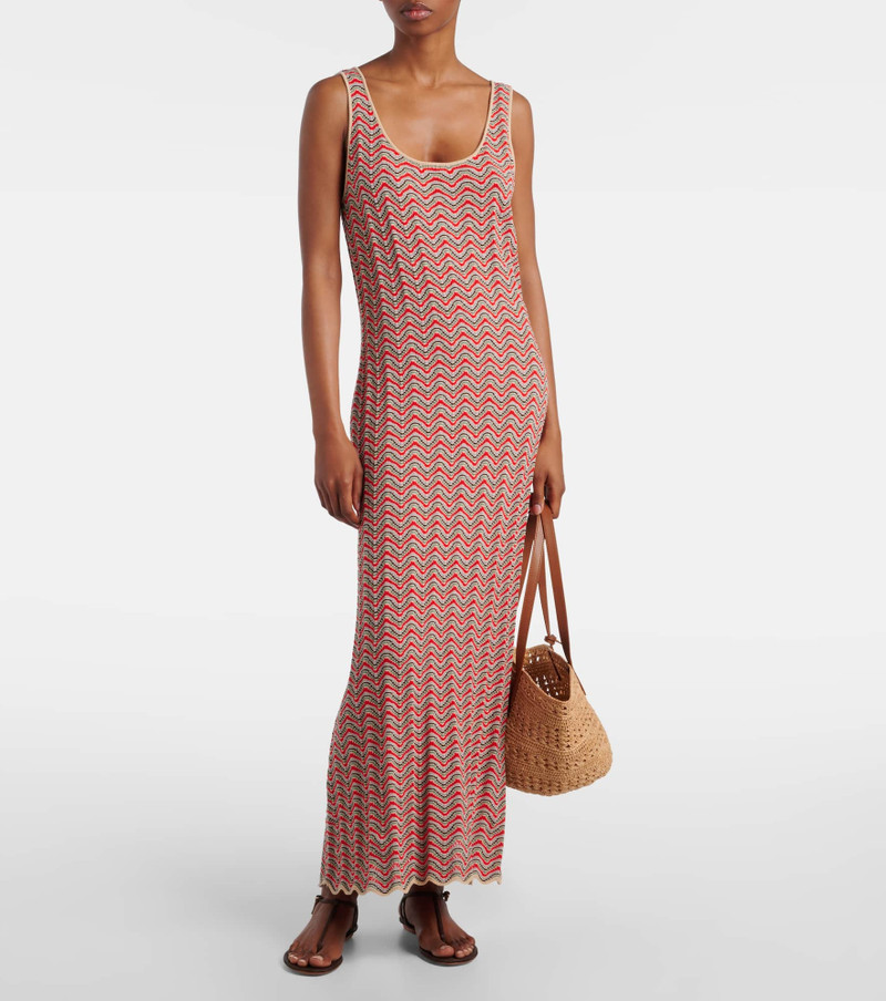 RIXO Bondi open-knit cotton maxi dress outlook