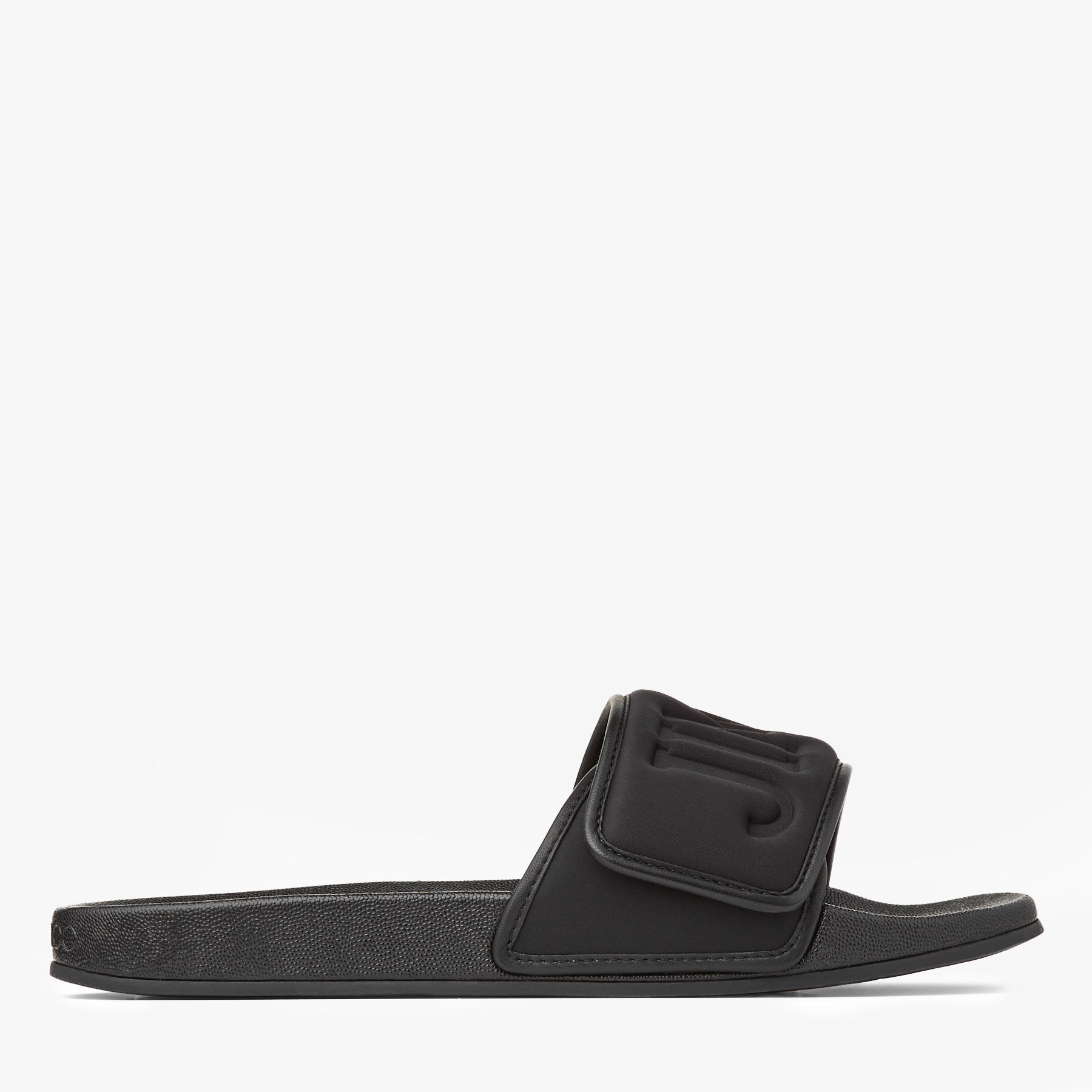 Fitz/M
Black Puffed Logo Lycra Slides - 1