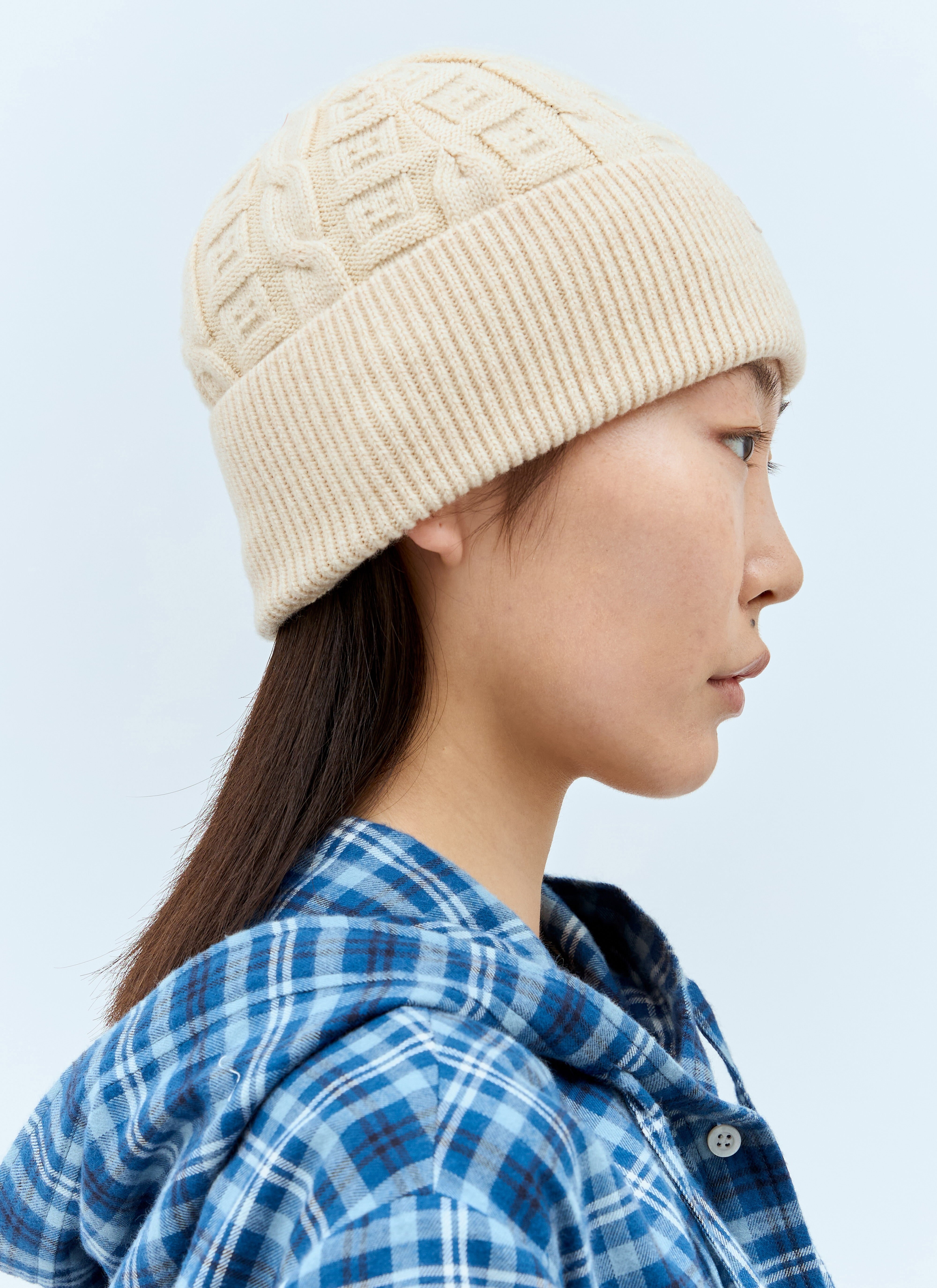 Cable Knit Beanie Hat - 4
