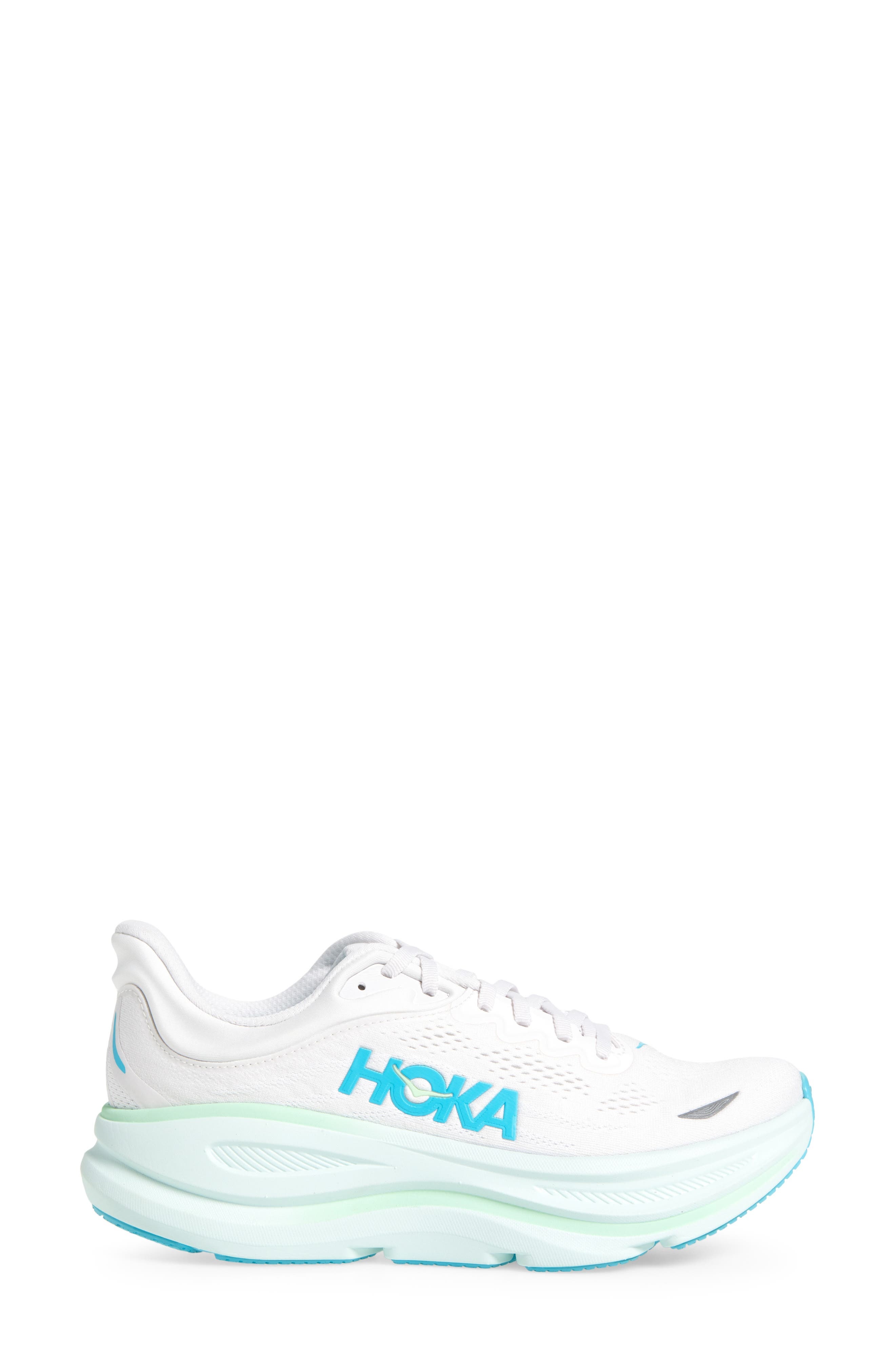 HOKA Bondi 9 Running Shoe in Frost /Cielo Blue at Nordstrom - 3