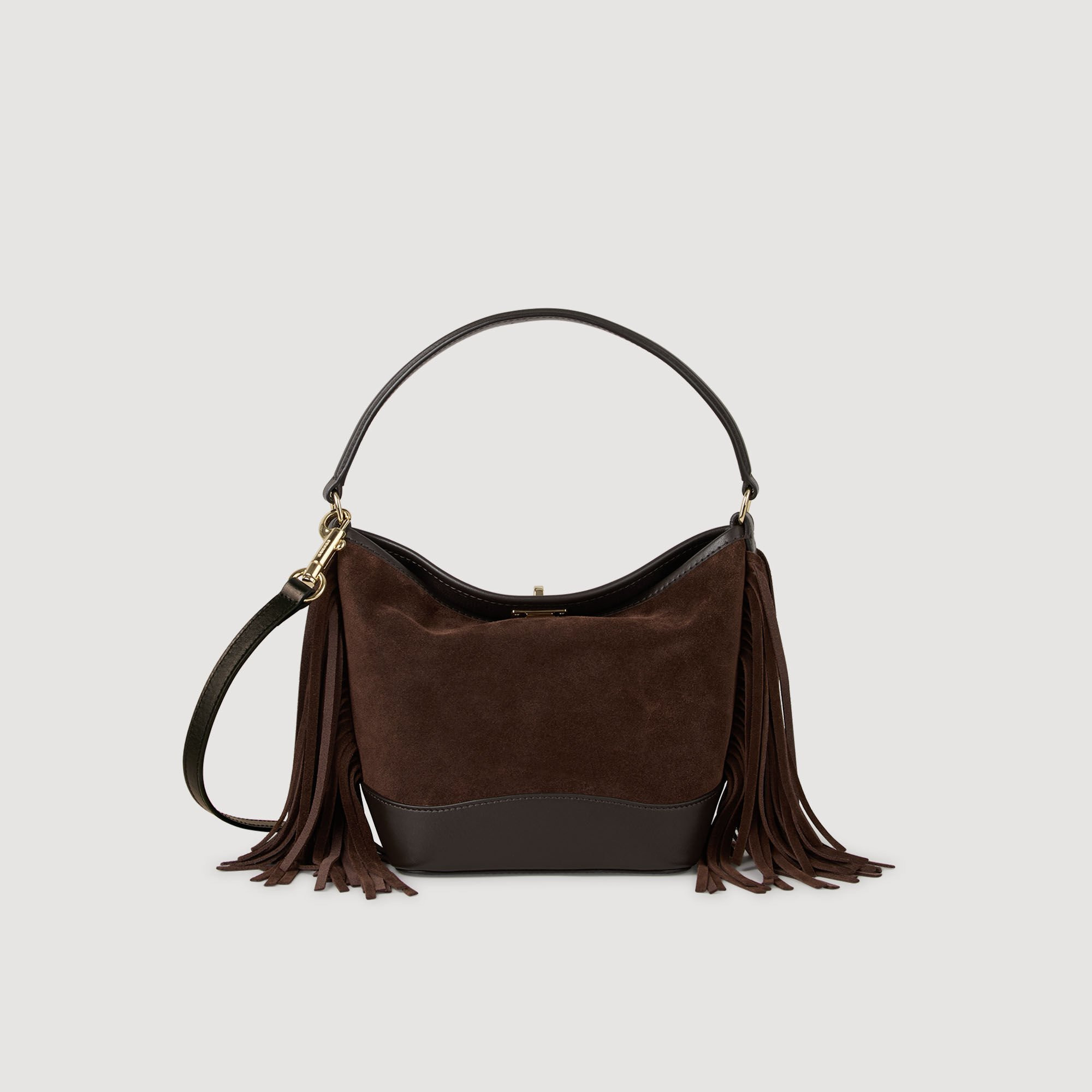 FRINGED SUEDE TANGOSO BAG - 5