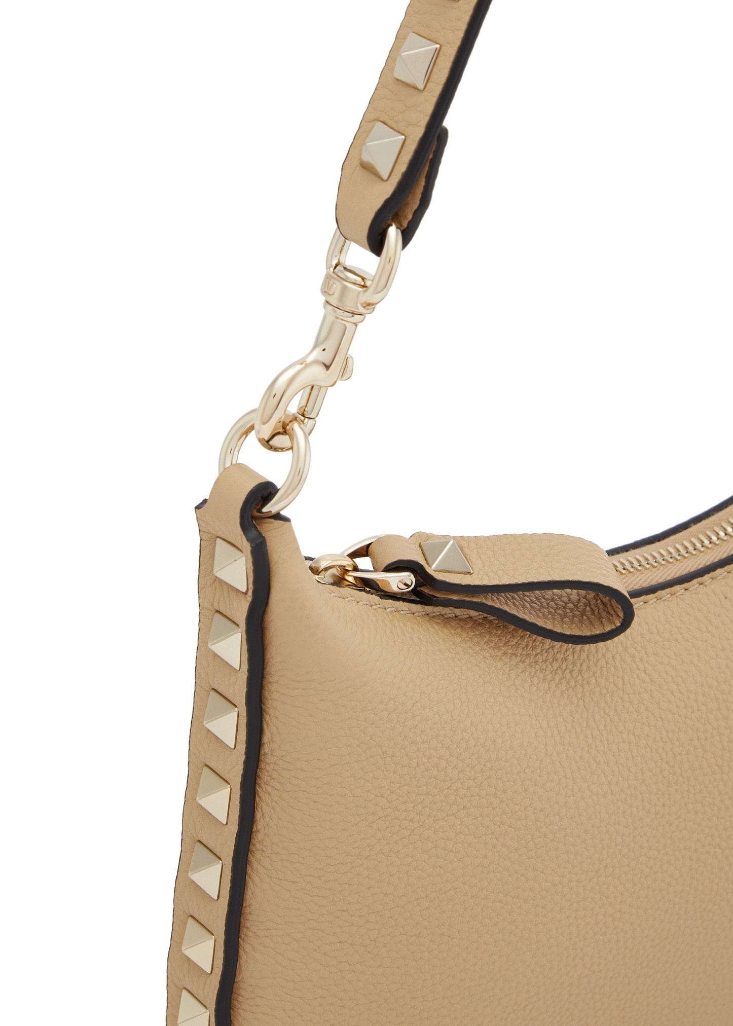 Rockstud mini leather hobo bag - 3