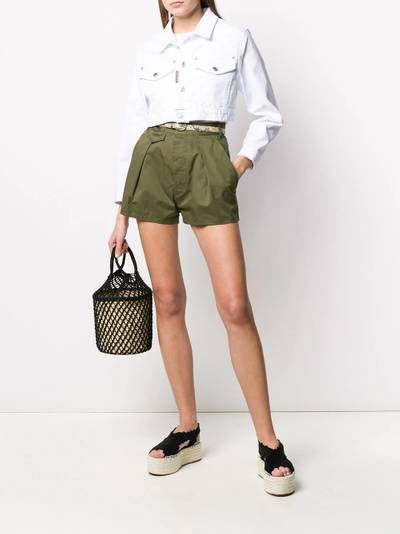 DSQUARED2 high-rise pleated shorts outlook