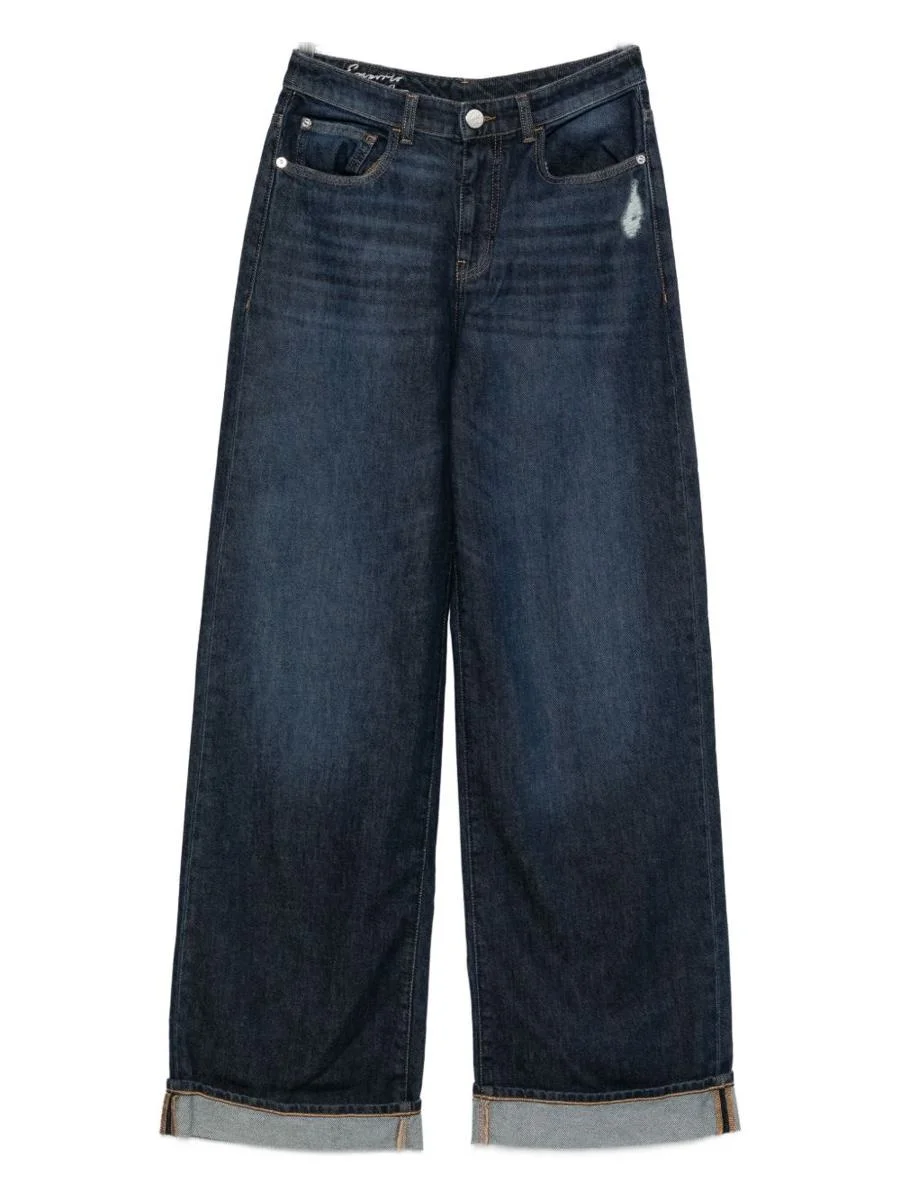 Emporio Armani Wide-Leg Denim Jeans - 1