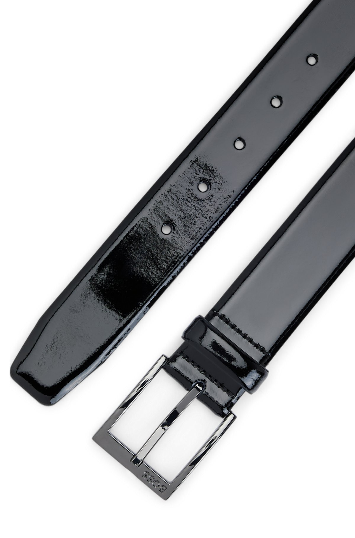ITALIAN-MADE BELT WITH BRANDED BUCKLE - 3
