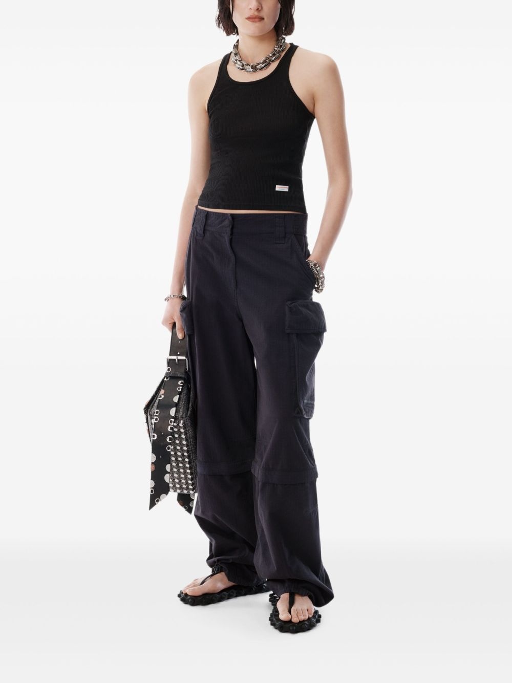 detachable-panel cargo trousers - 2