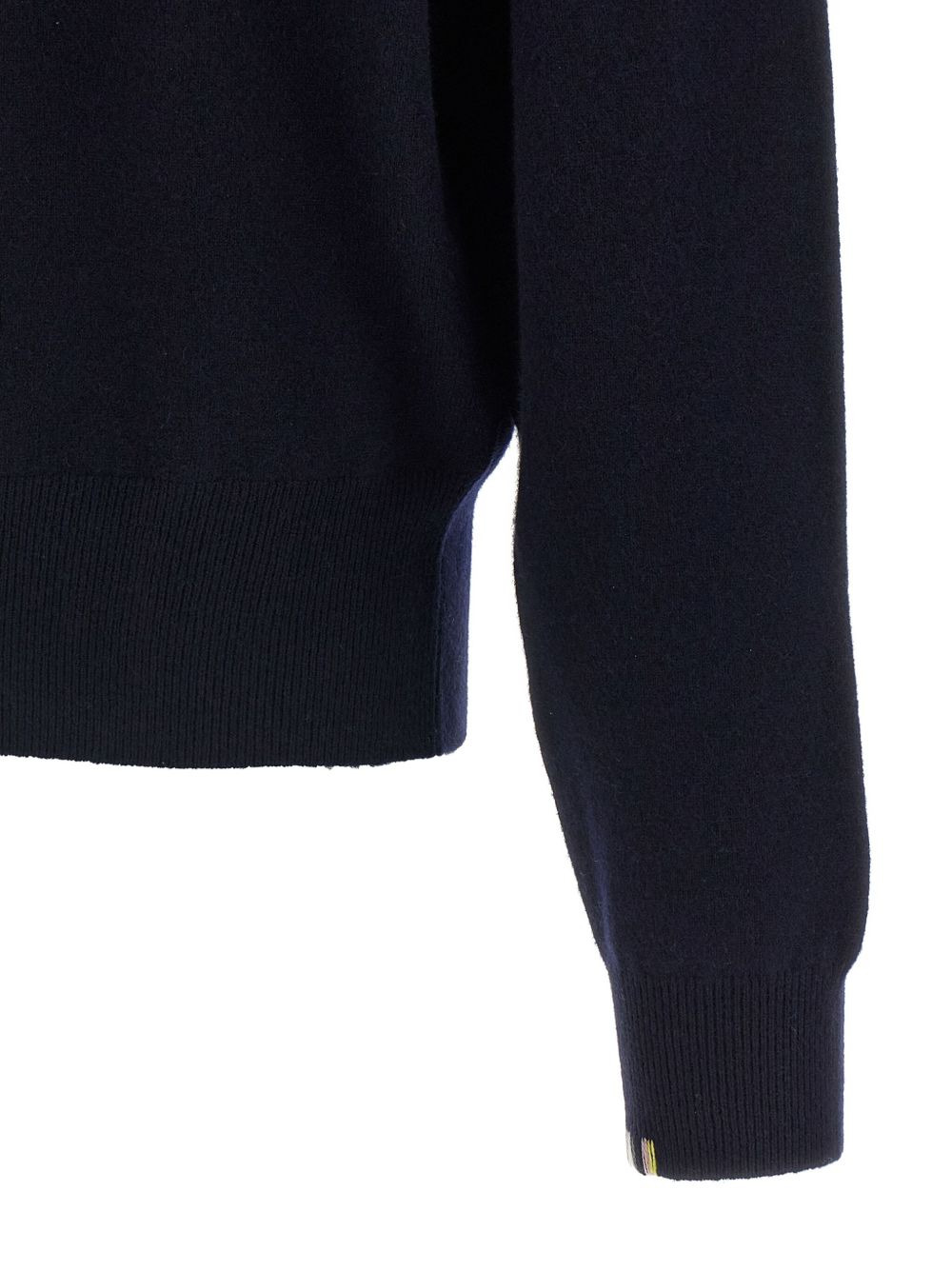 crew-neck cuffed-sleeves sweater - 3