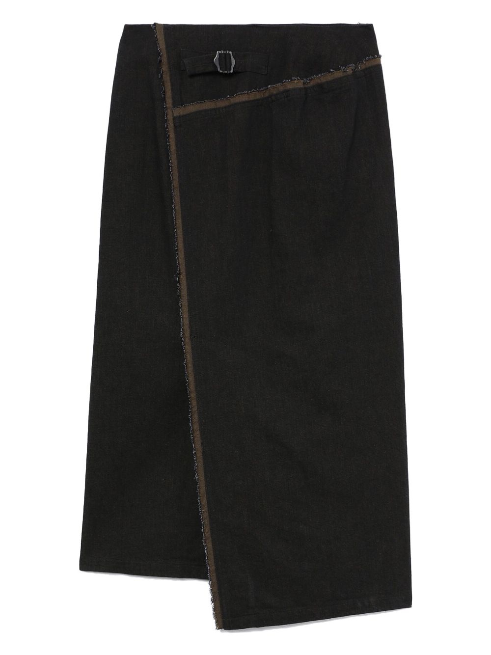 asymmetric-design cotton skirt - 6