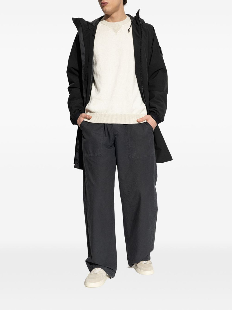 Stone Island hooded zip-fastening coat outlook