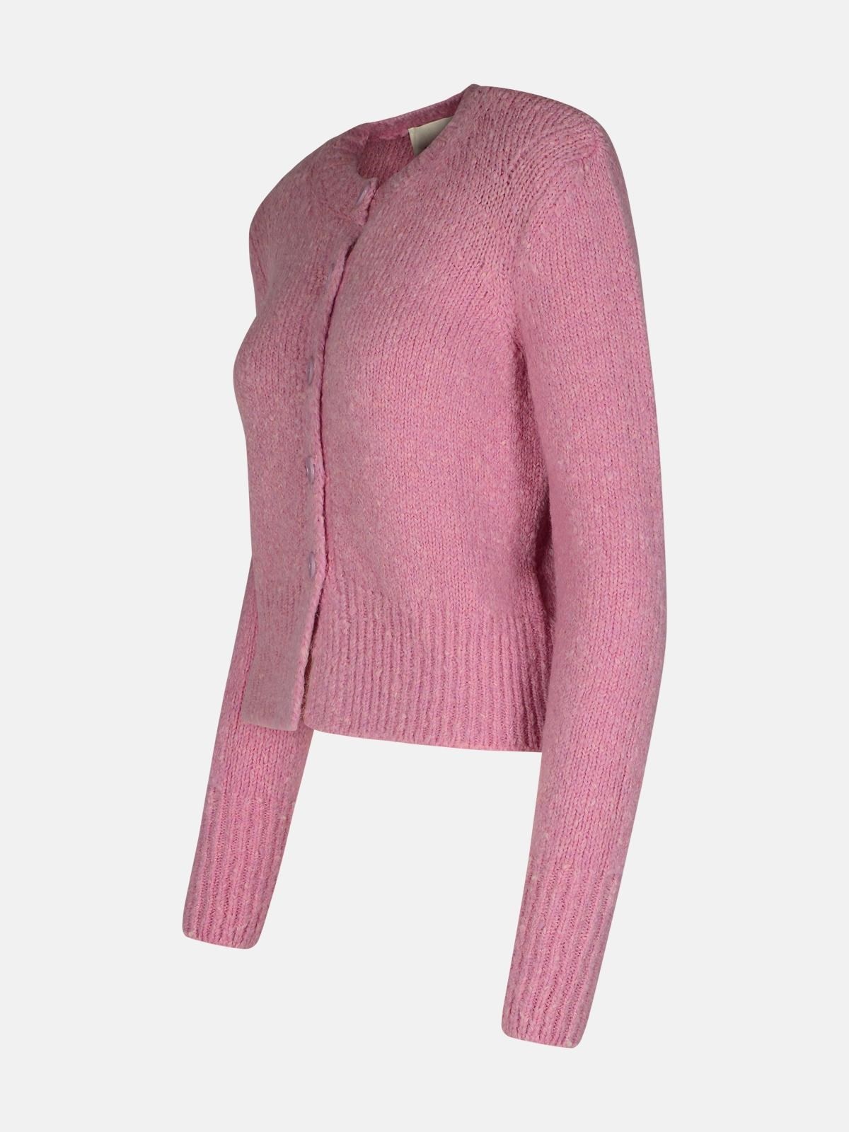 'KATHLEN' PINK ACRYLIC BLEND CARDIGAN - 2