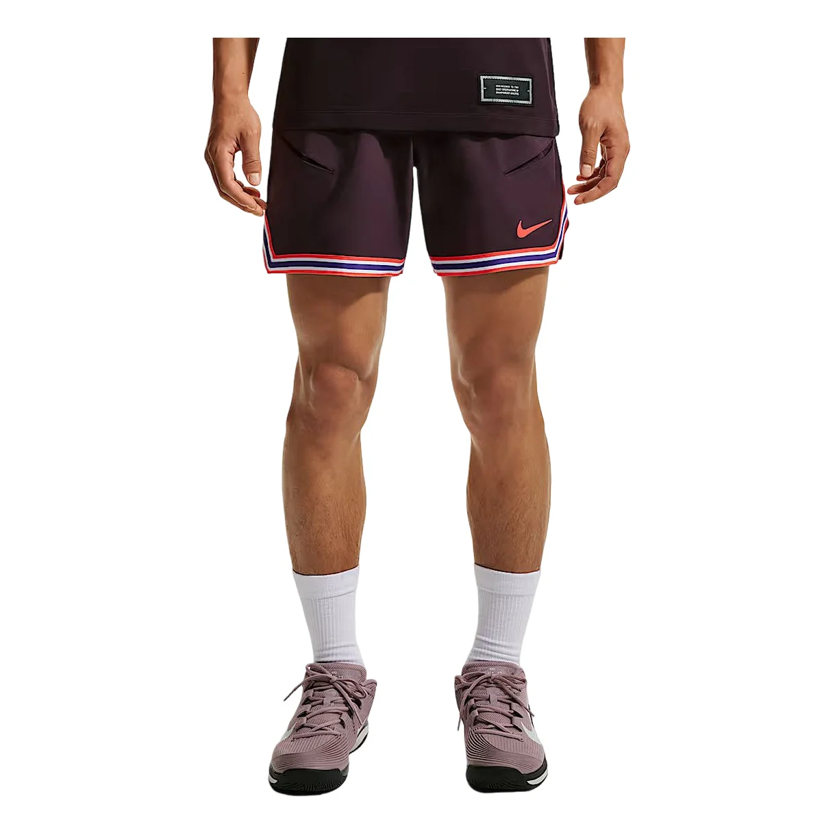 Nike Court Slam x Carlos Alcaraz Dri-FIT Shorts Asia Sizing 'Magenta Gray Bright Deep Red' IM5792-64 - 1