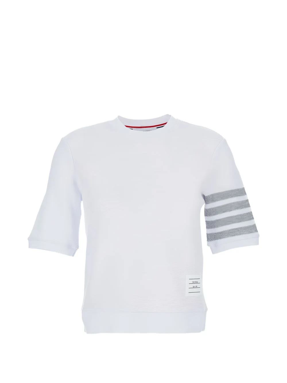 four-bar stripe crew neck T-shirt - 1