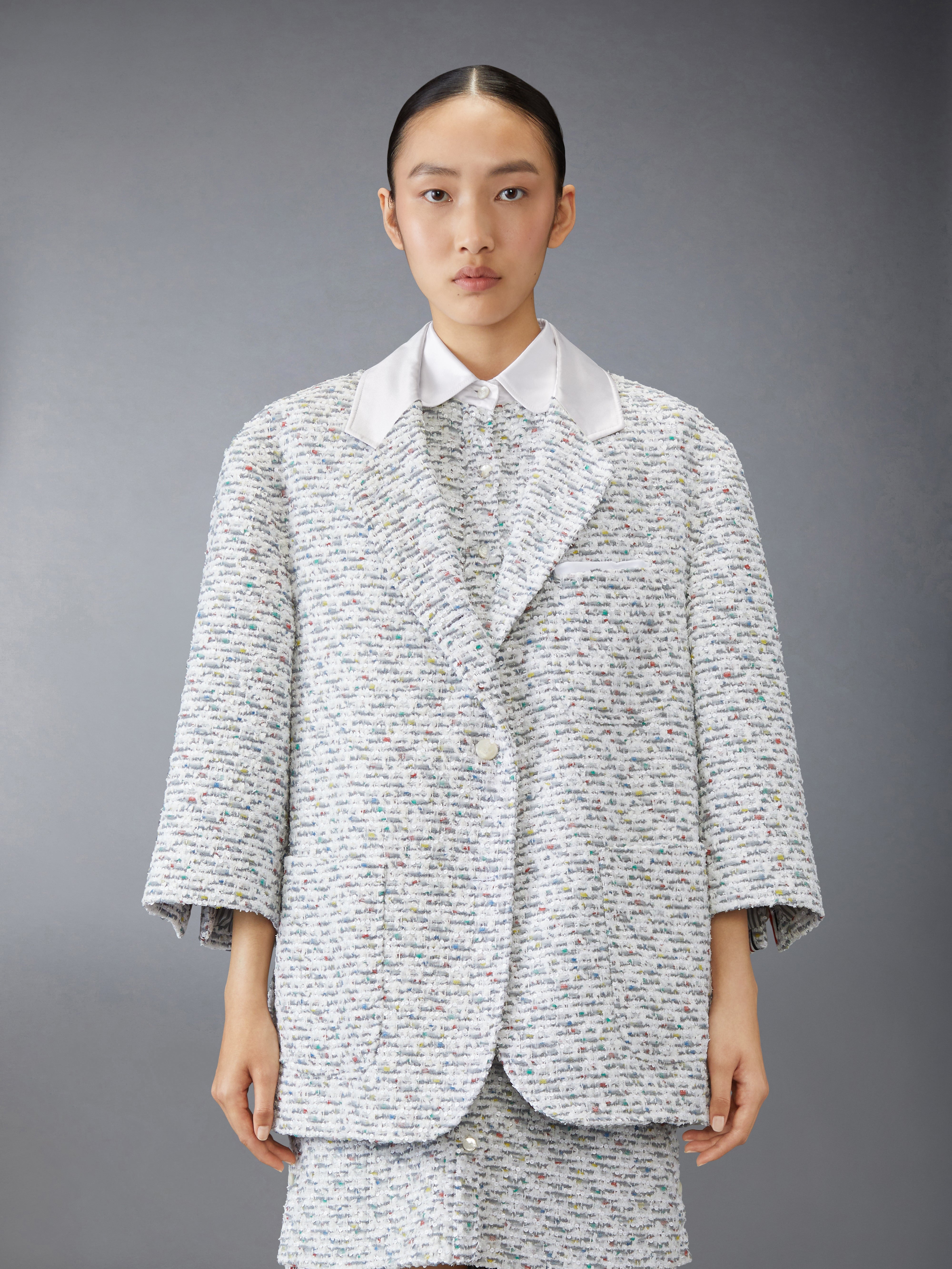 SEQUIN TWEED OVERCOAT - 2
