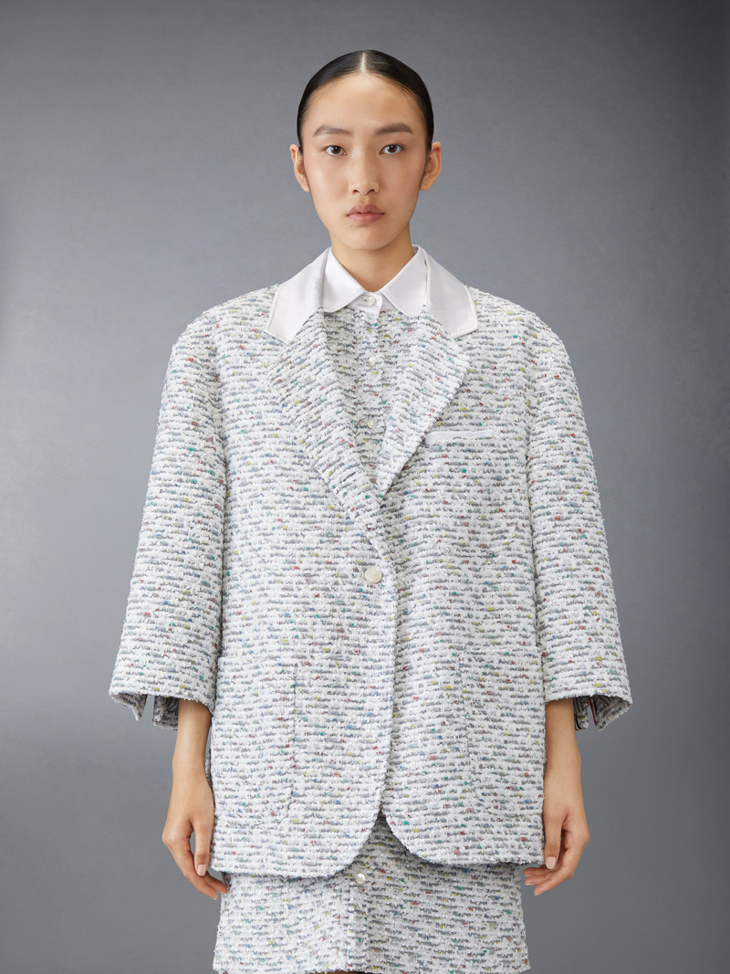 Thom Browne SEQUIN TWEED OVERCOAT outlook