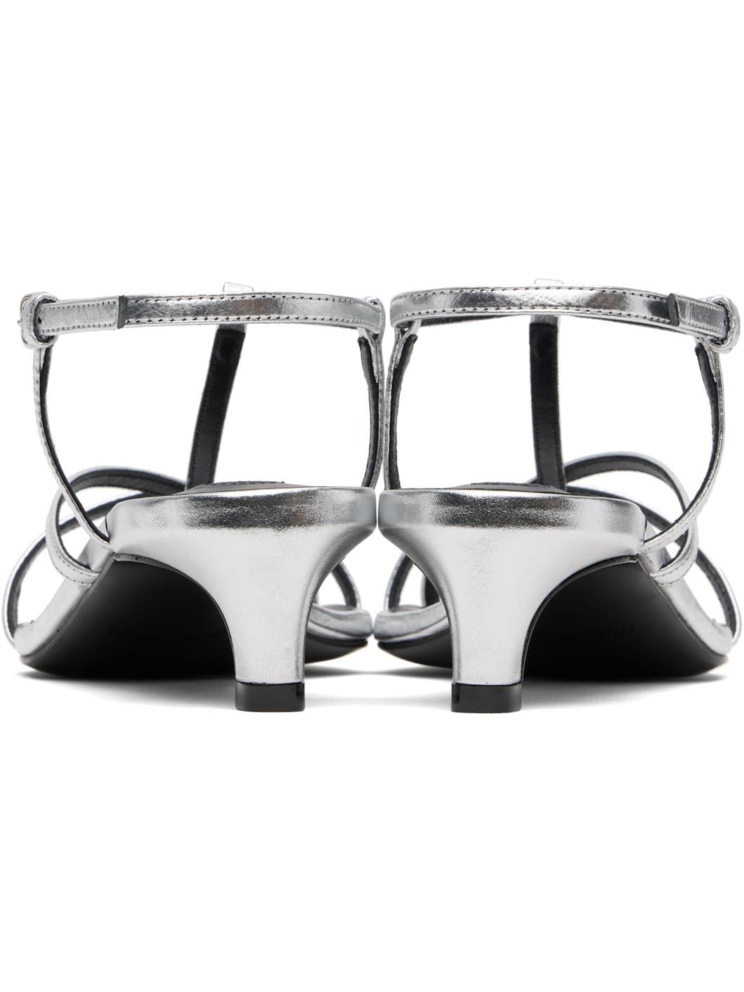 Silver Cage Low Heels - 2