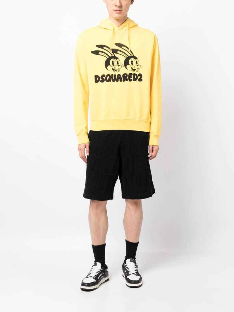 DSQUARED2 logo-print cotton hoodie outlook