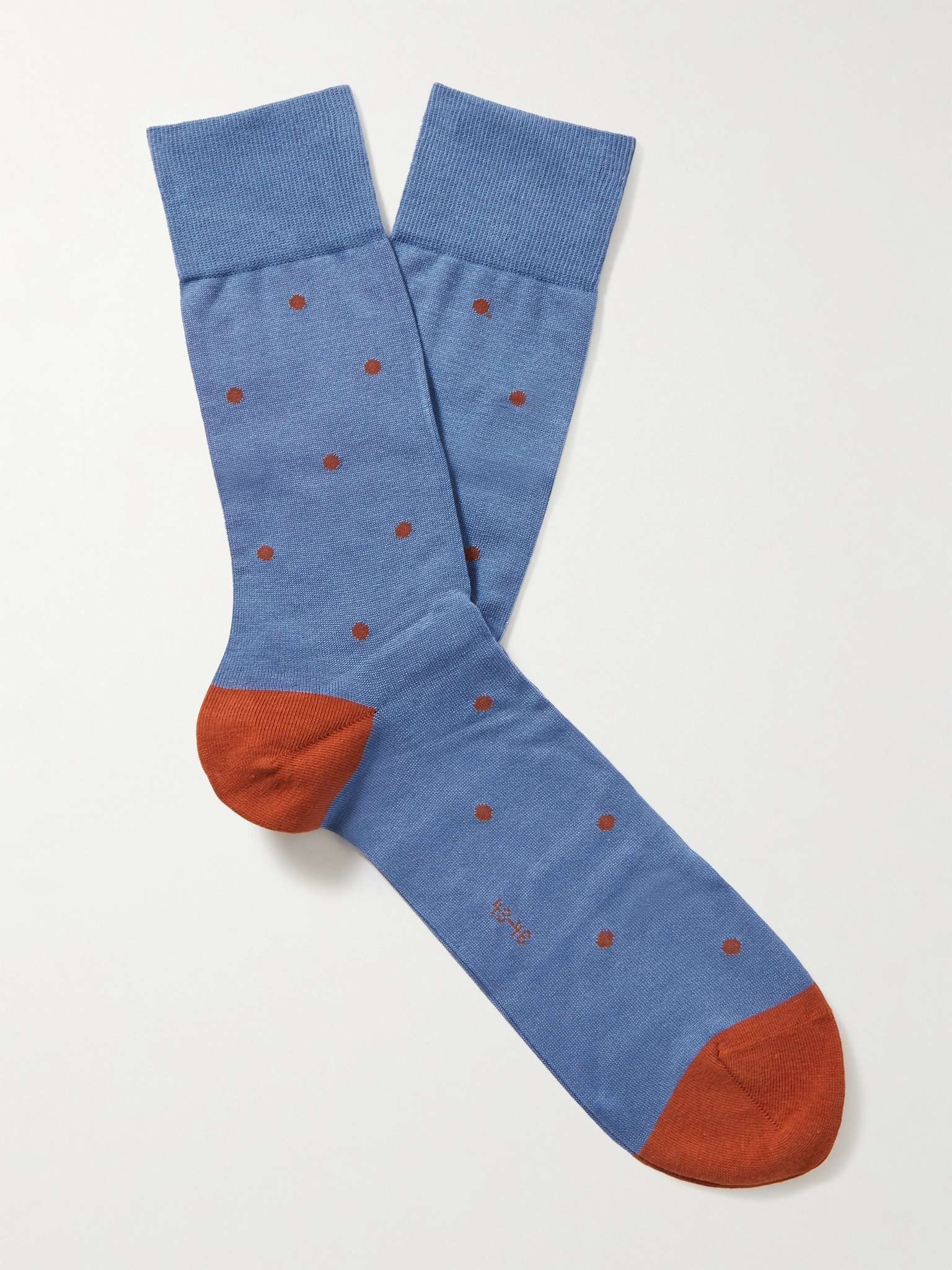 Polka-Dot Fil d'Ecosse Cotton-Blend Socks - 1