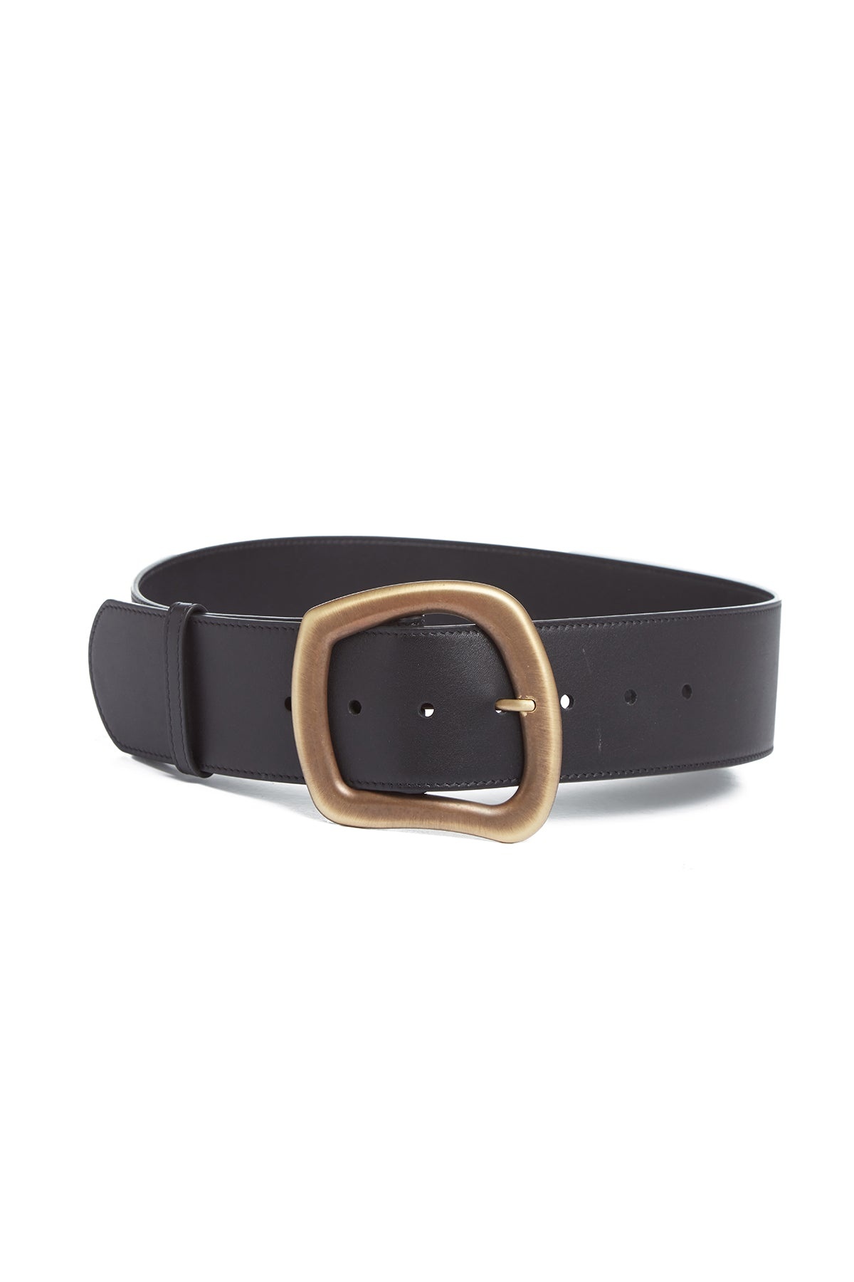 Large Simone Waist Belt in Black Leather - 1