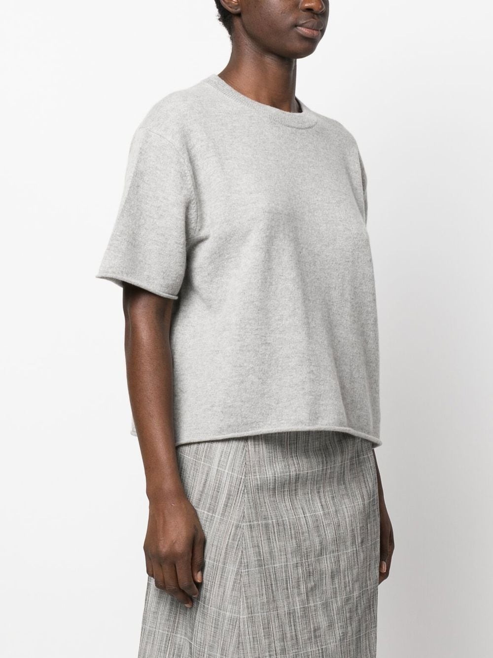 short-sleeved knitted top - 3