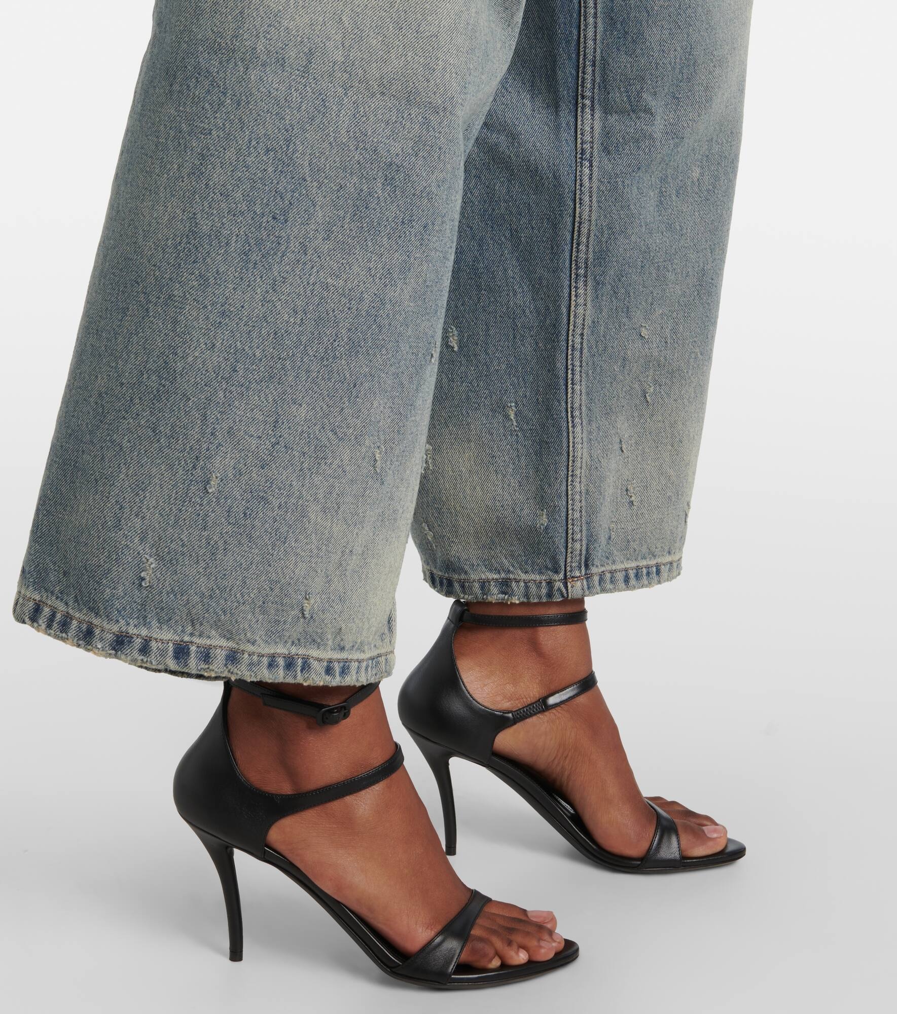 Honey leather sandals - 4