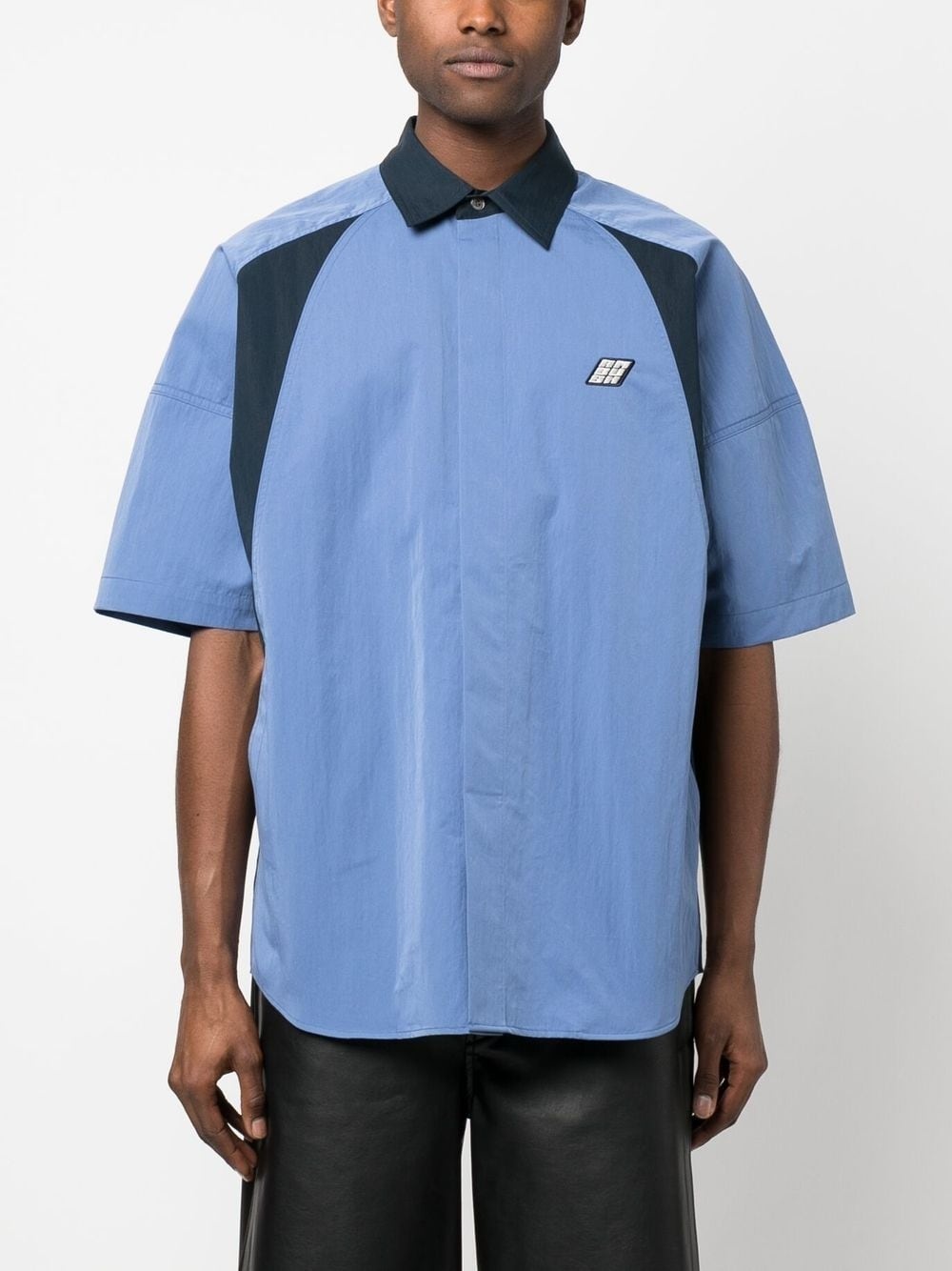 logo-embroidered bowling shirt - 2