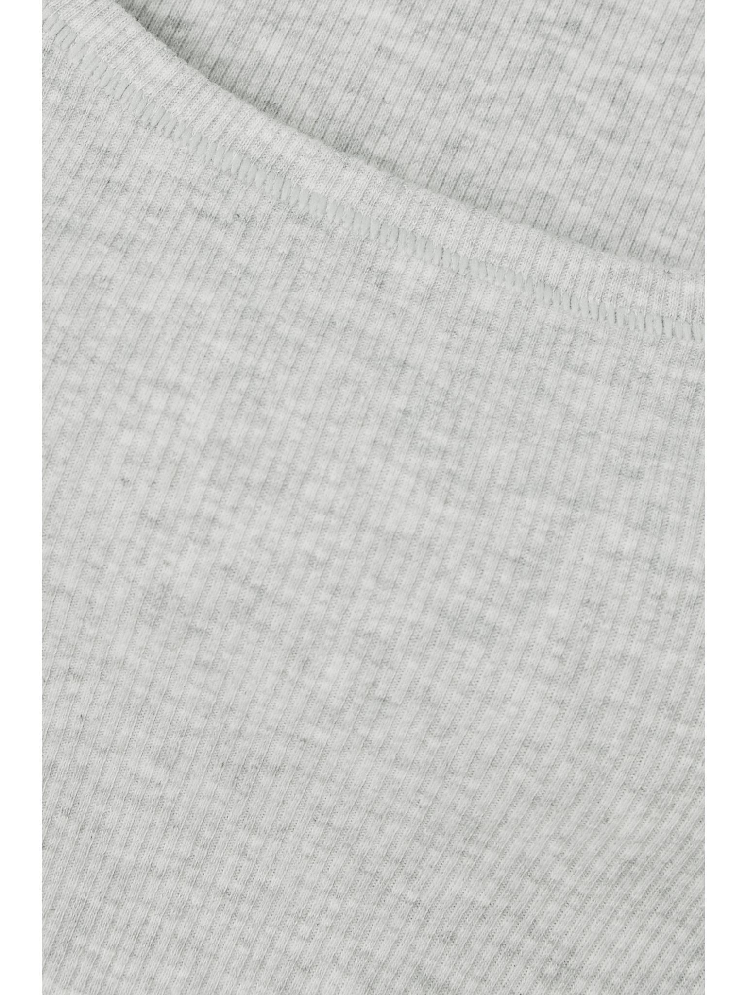 Cotton Collection cropped ribbed cotton-blend jersey tank - Light Heather Grey Light gray - 5