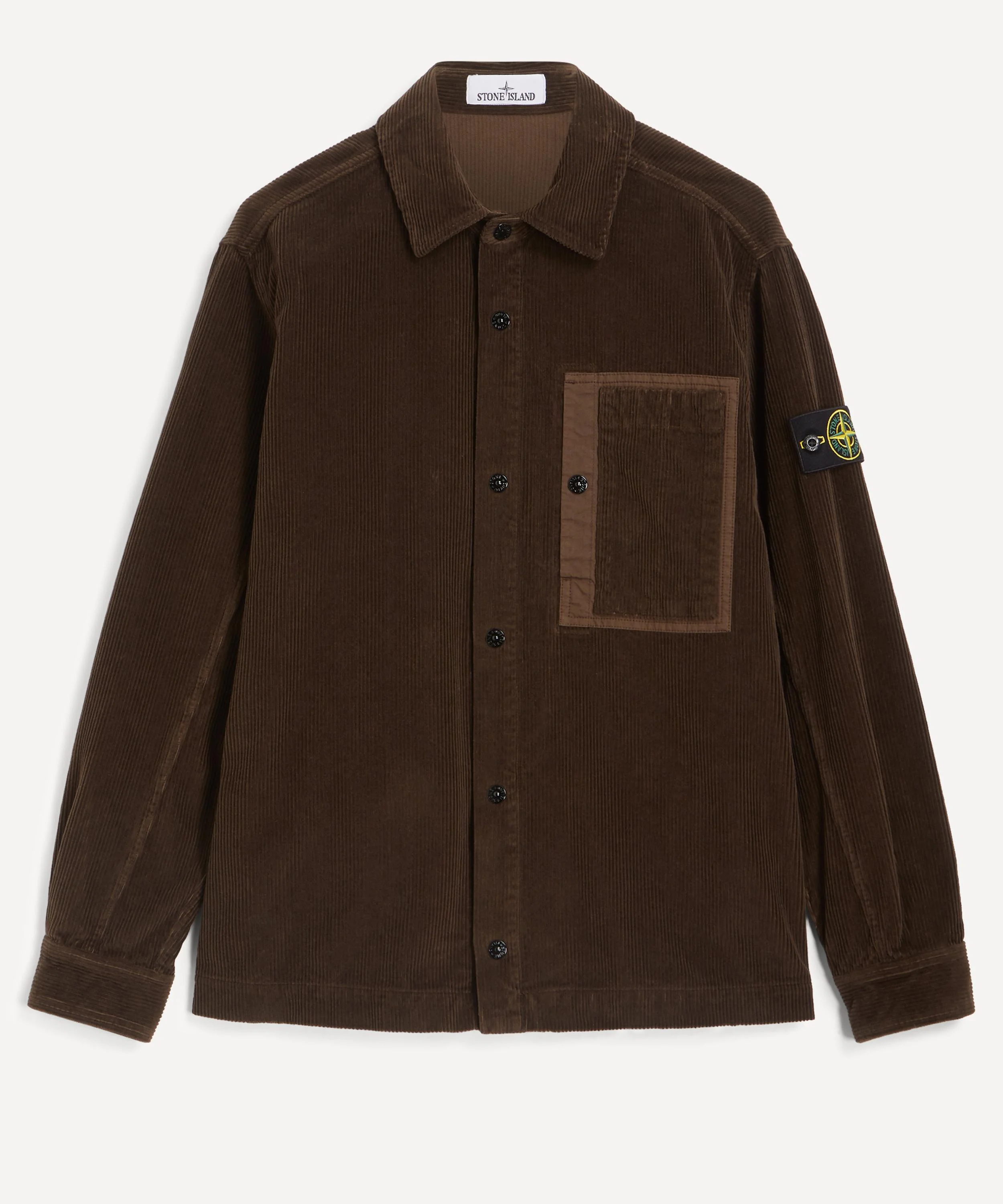 Organic Cotton Corduroy Overshirt in Coal Grey - 1