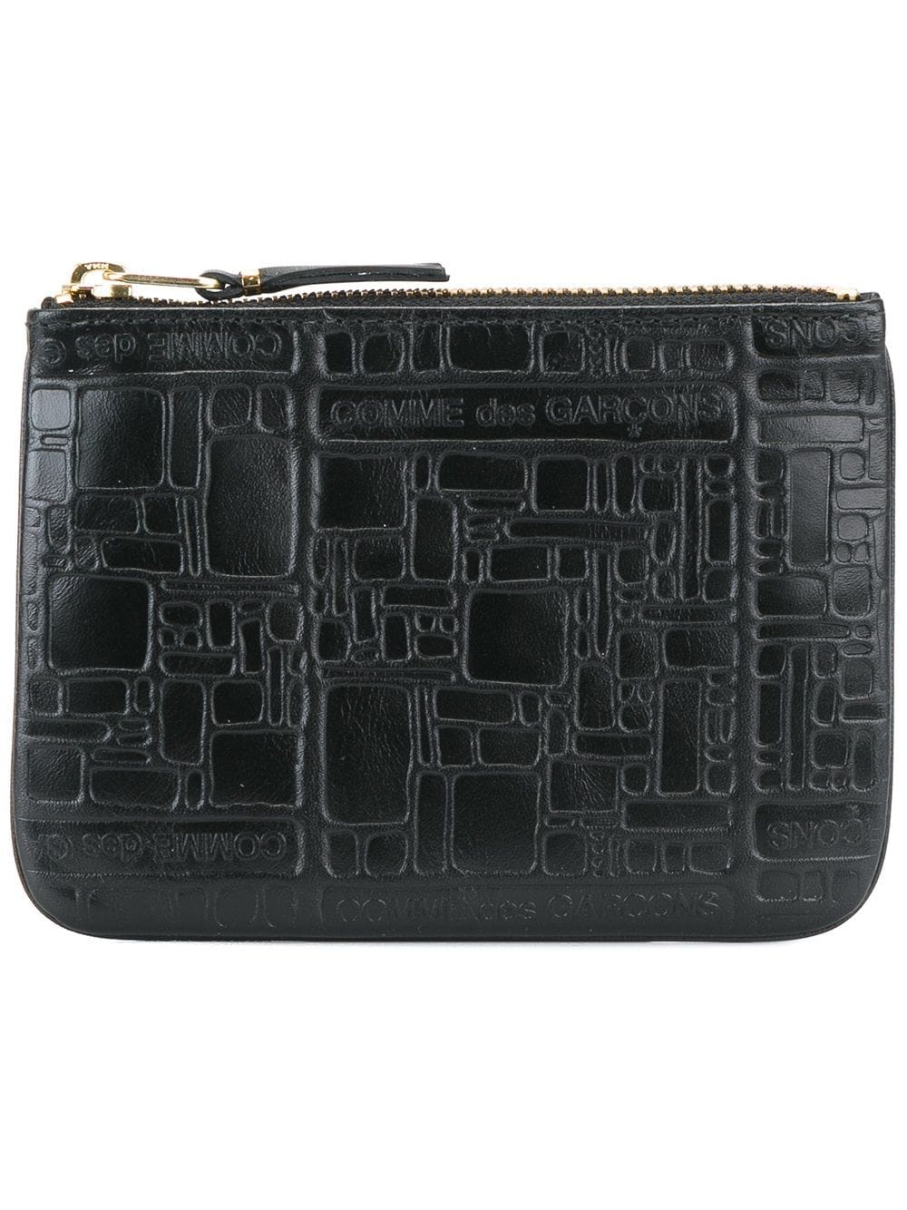 embossed zip purse - 1