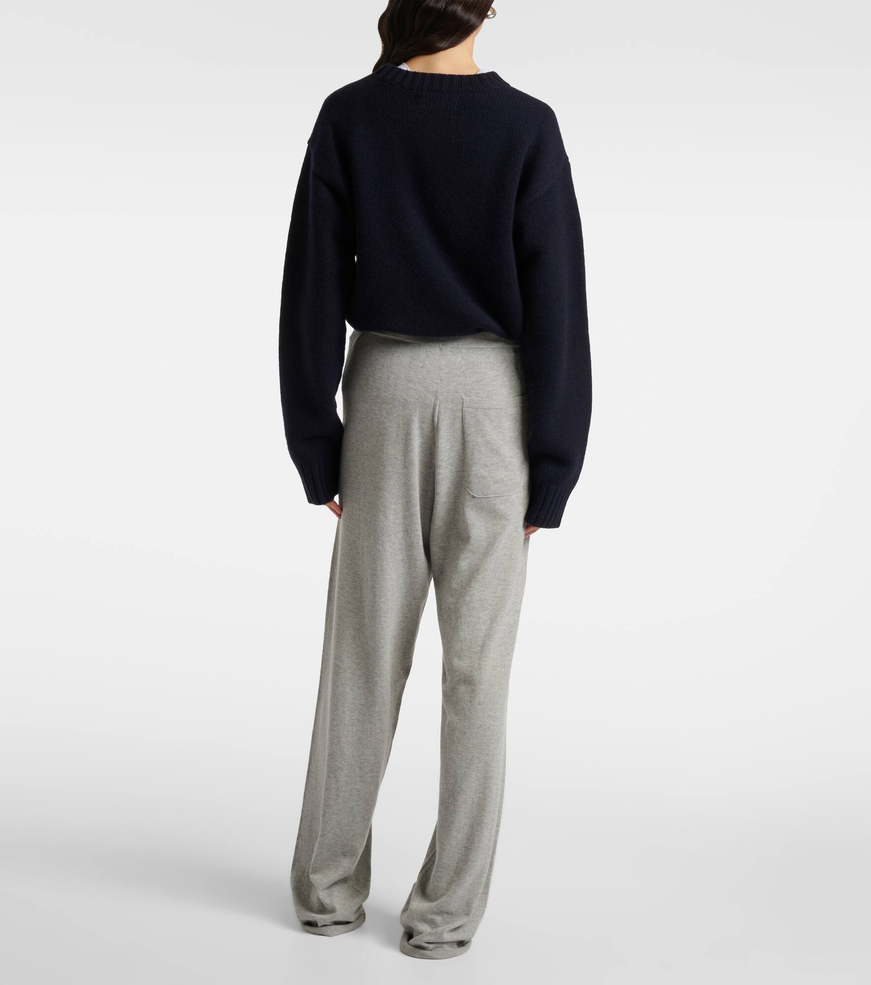 N°353 Relax cotton and cashmere wide-leg pants - 3