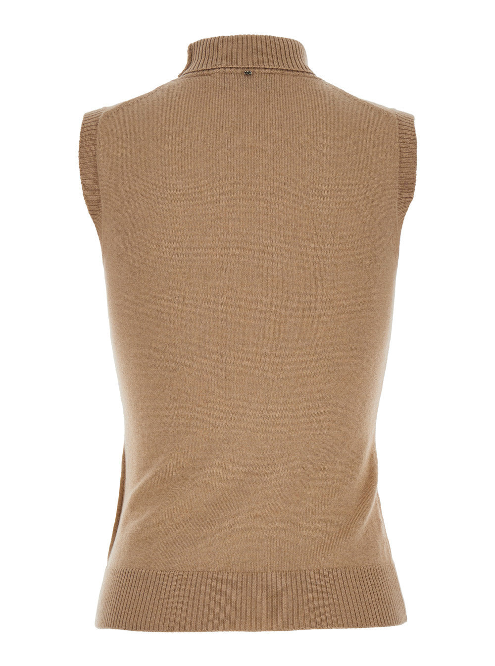 Sportmax Women 'Ardenza' Beige Knit Vest With High Neck In Wool Woman - 2