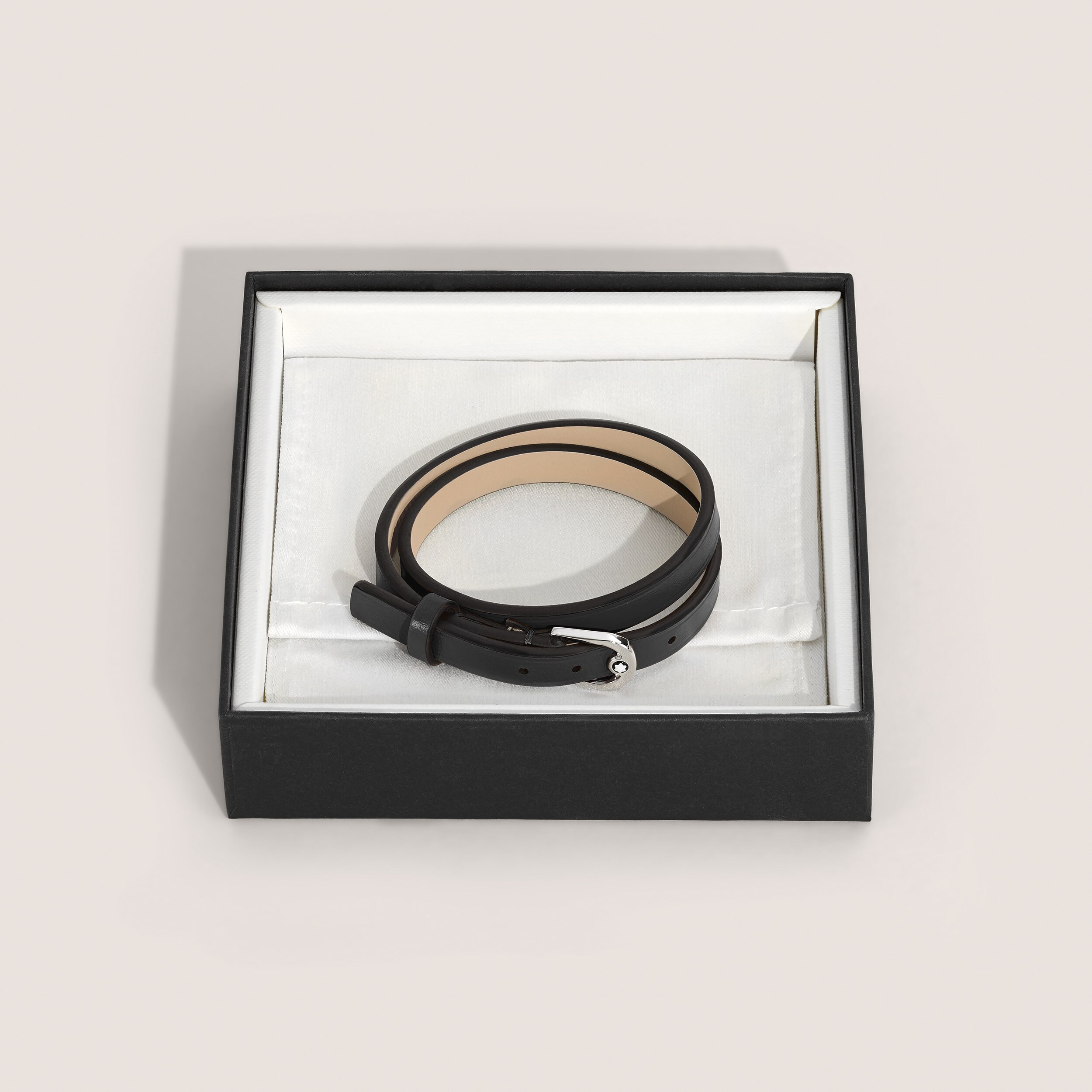 Bracelet horseshoe buckle black, adjustable size - 7