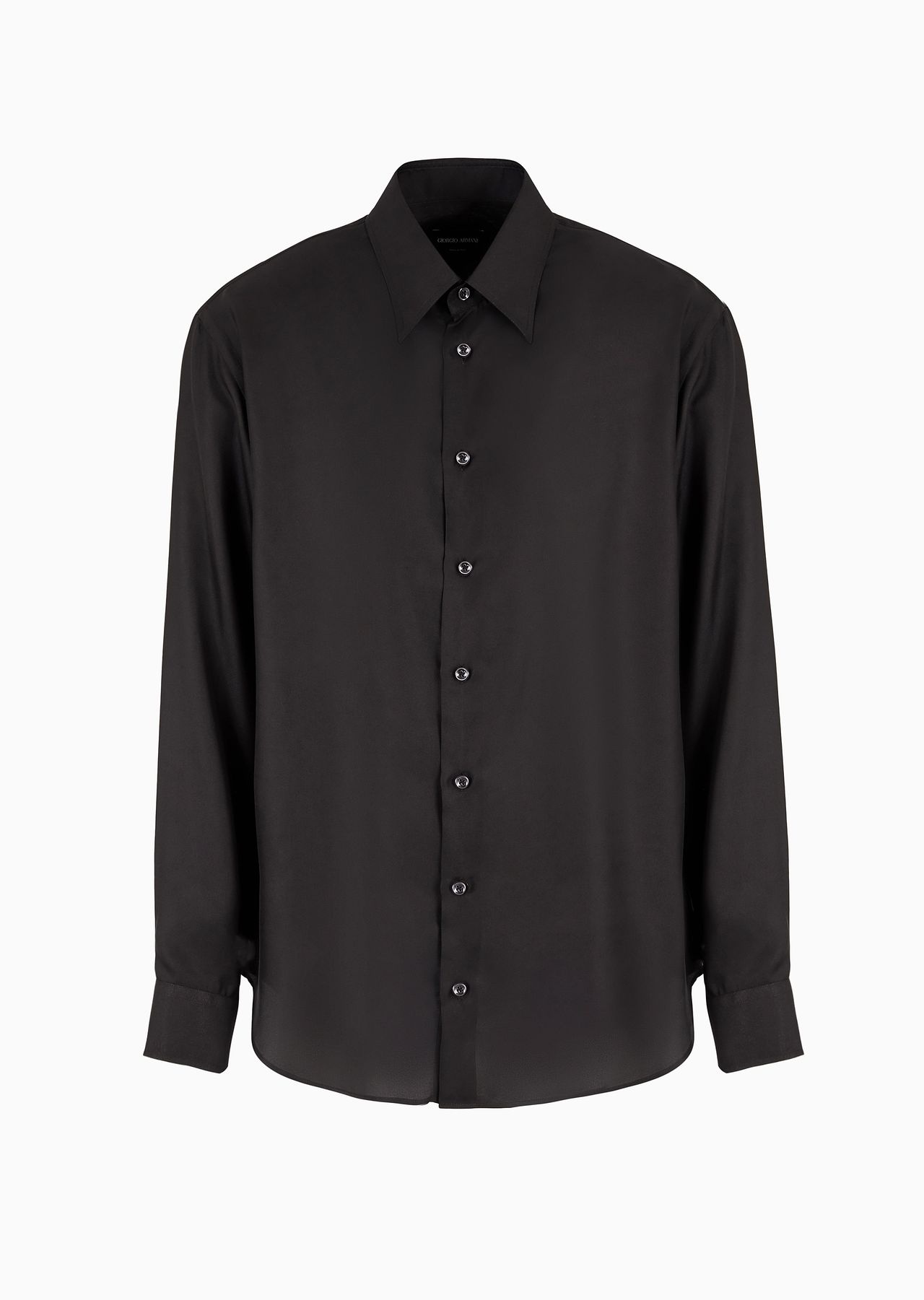 Giorgio's regular-fit silk twill shirt - 1