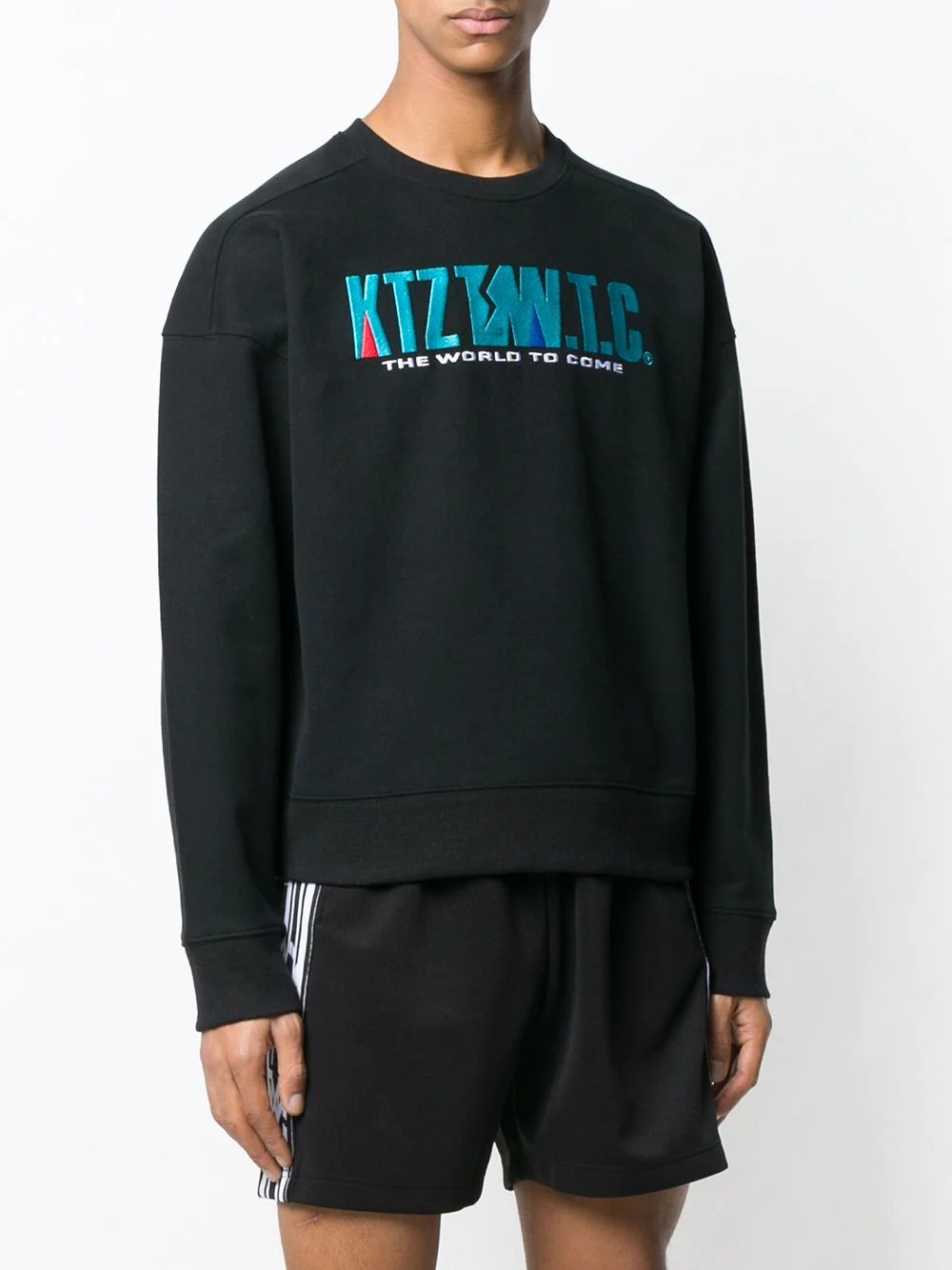 mountain letter embroidered sweatshirt - 4