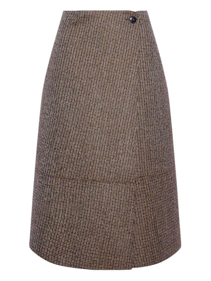 leather wrap midi skirt 1