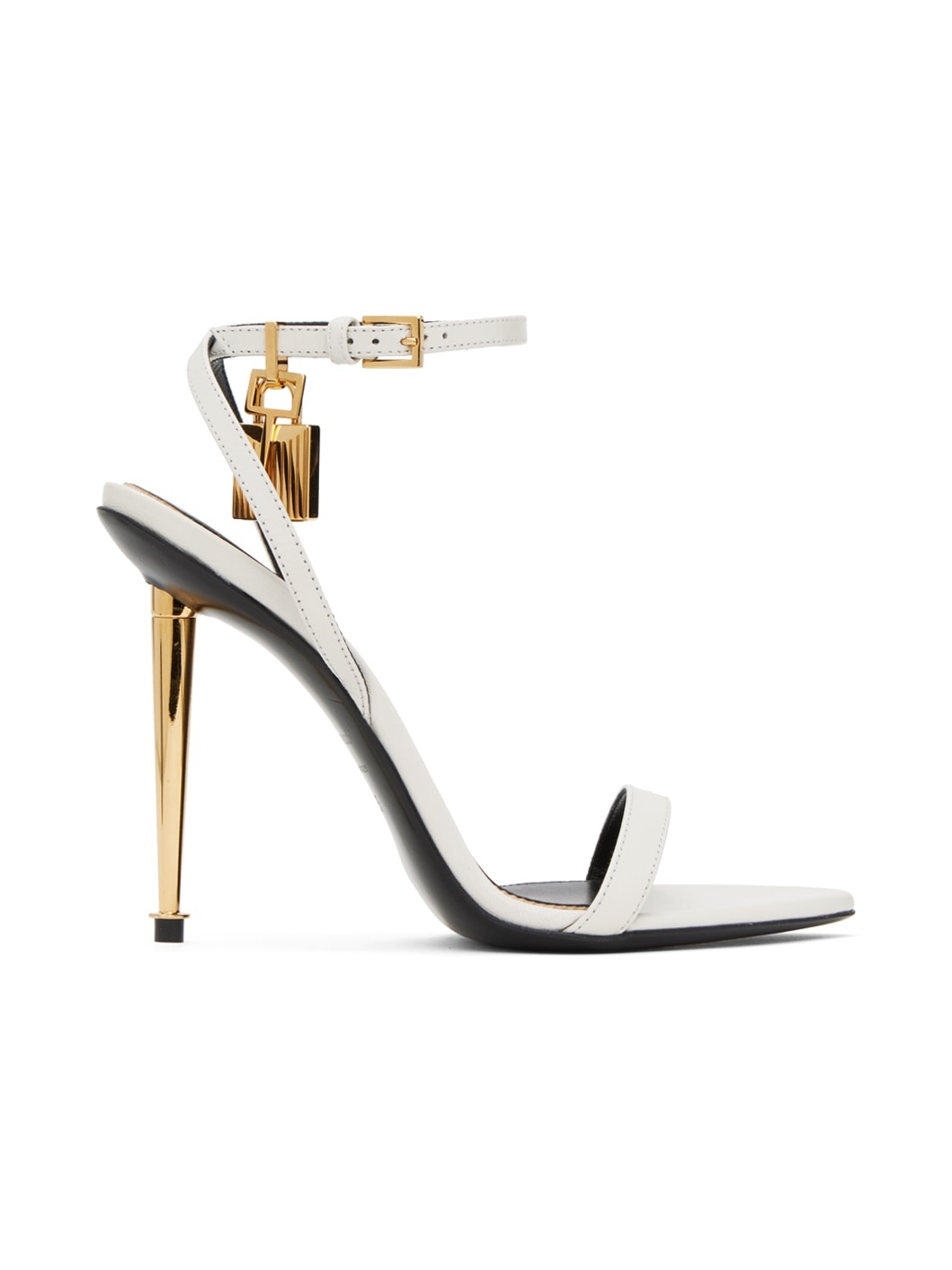 White Pointy Naked Sandals - 1
