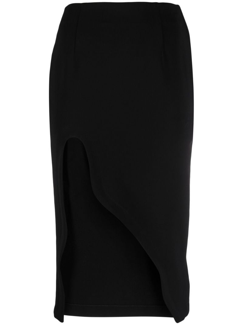 asymmetric midi skirt - 1