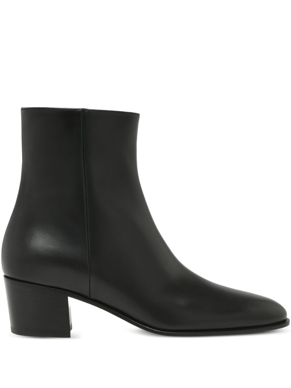 leather heeled boots - 1
