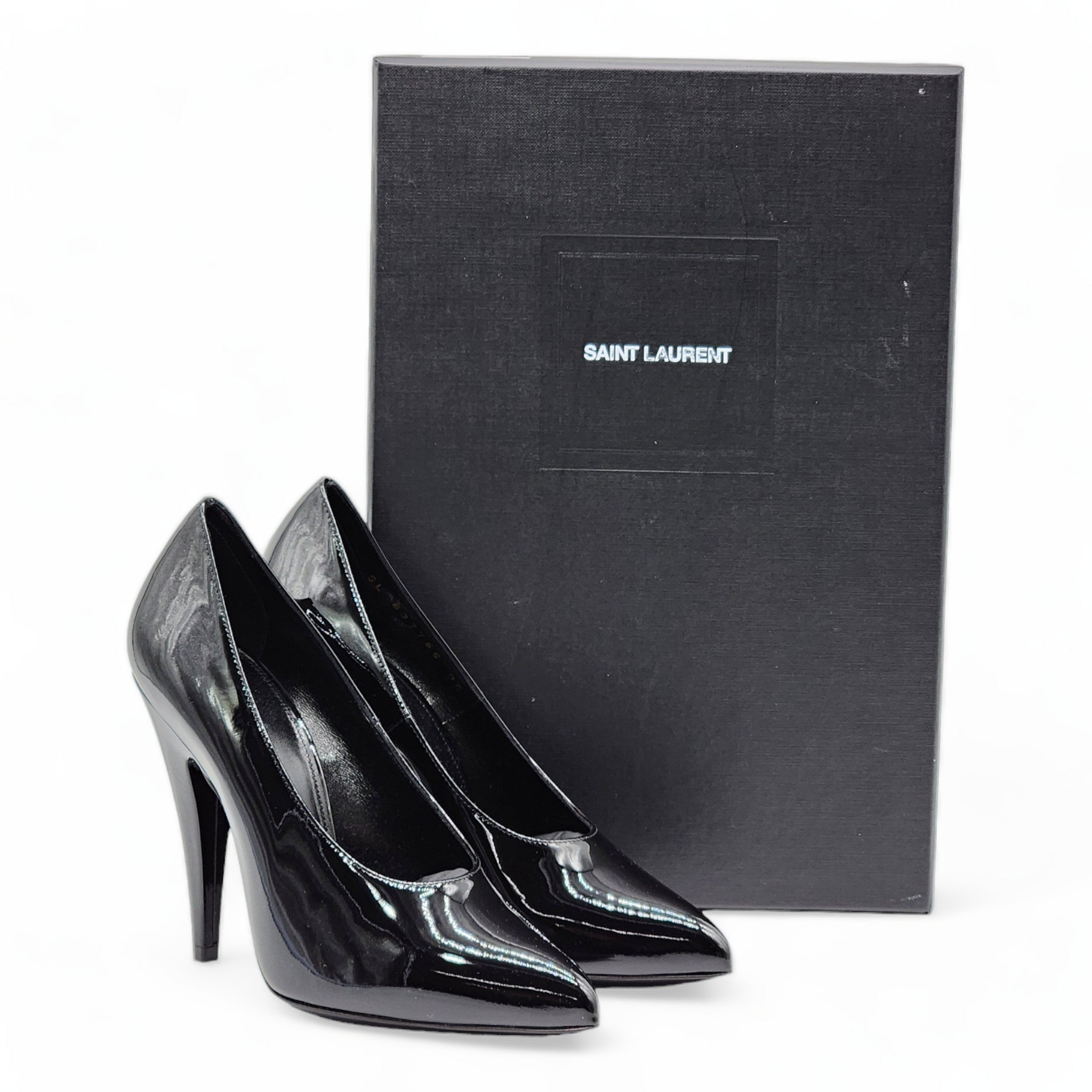 Saint Laurent Teddy Patent Leather Pumps Heels Shoes - 2