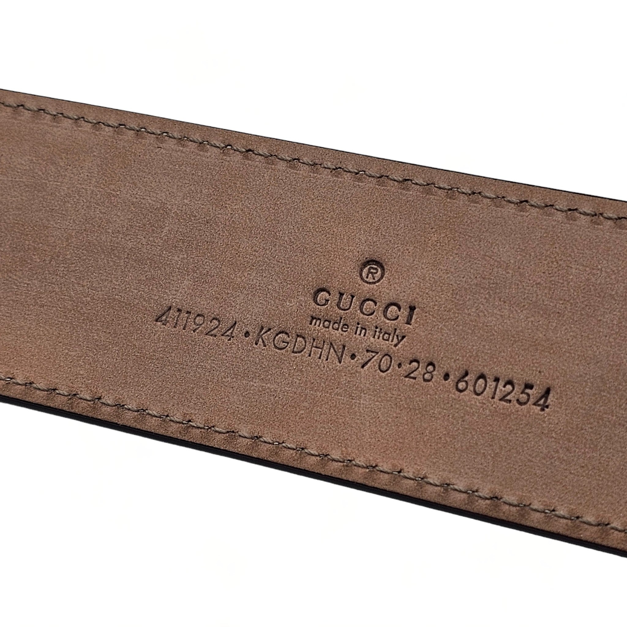 Gucci GG Supreme Blondie Brown Blue Belt Size 70 28 601254 - 3