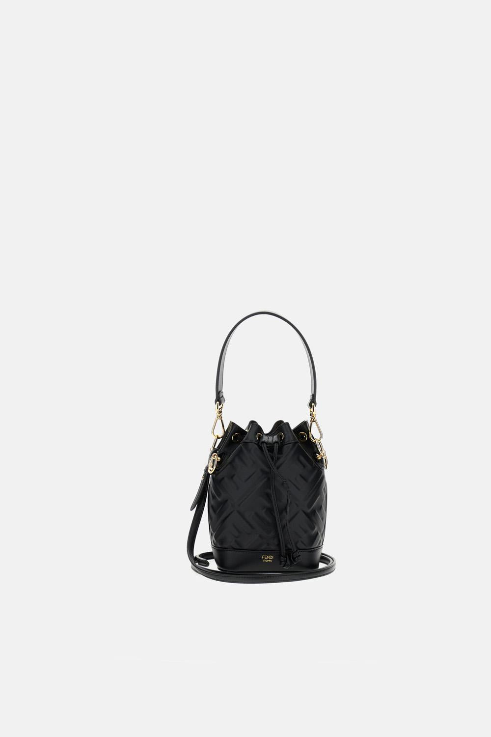 MINI MON TRESOR EMBOSSED FF LEATHER BAG - 2